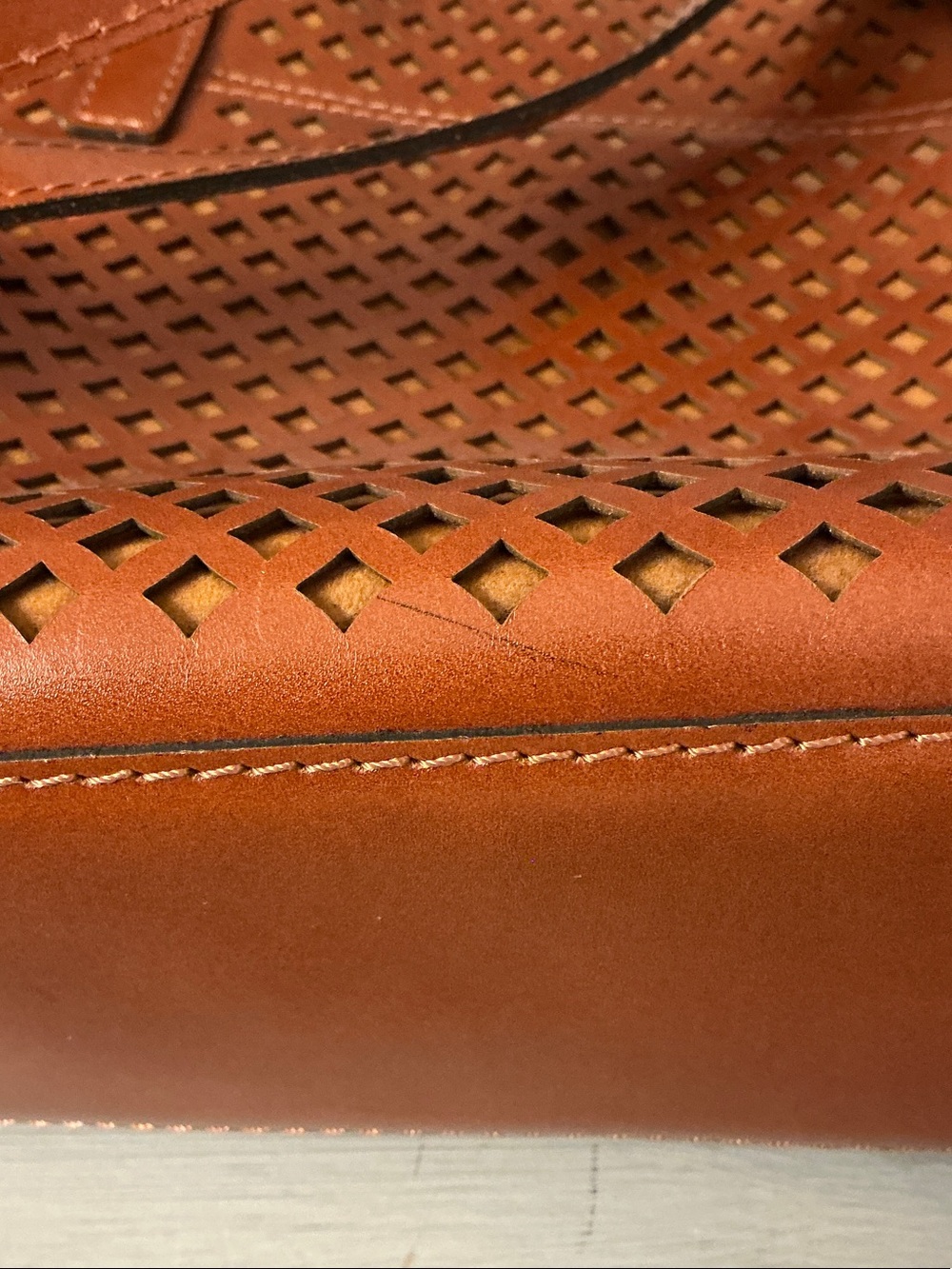 Patricia Nash Cognac Laser-Cut Varsi Tote - Picture 16 of 16